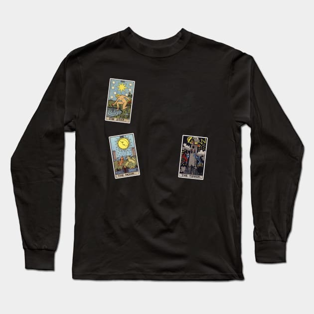 Tarot Sticker Set No. 5 Long Sleeve T-Shirt by wildtribe